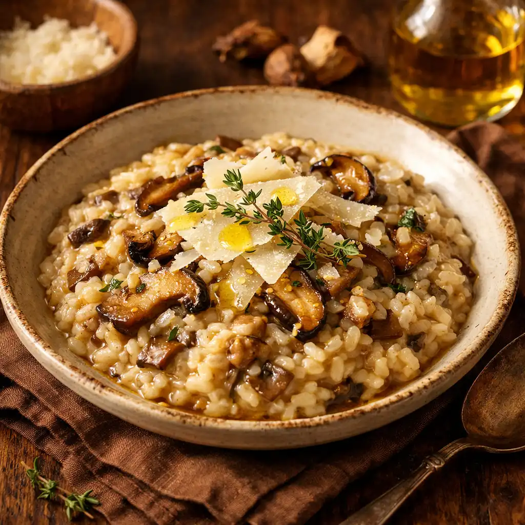 Risotto crémeux aux cèpes et parmesan
